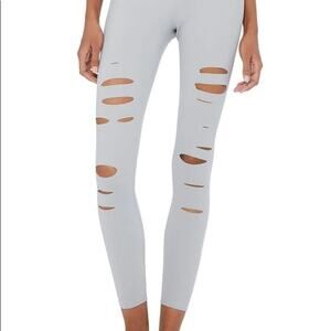 Alo Yoga High Waist Ripped Warrior Leggings Small